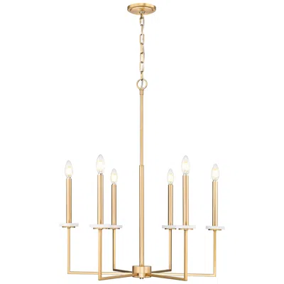 Z-lite Gaultier By  27.25 Inch Modern Gold 6 Light Chandelier