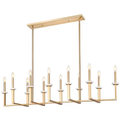 Z-lite Gaultier By  56.75 Inch Modern Gold 12 Light Linear Chandelier