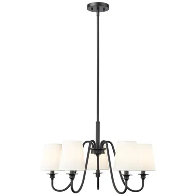 Z-lite Gianna 26" Wide Matte Black 5-light Chandelier