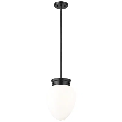 Z-lite Gideon By  Matte Black 1 Light Pendant