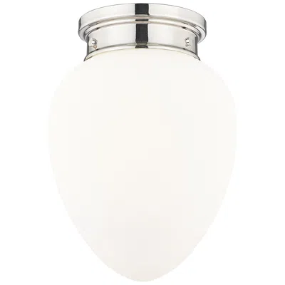 Z-lite Gideon By  Polished Nickel 1 Light Flush Mount