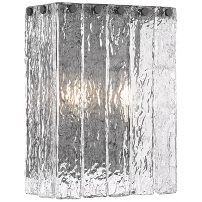 Z-lite Glacier 12" High Matte Black Wall Sconce