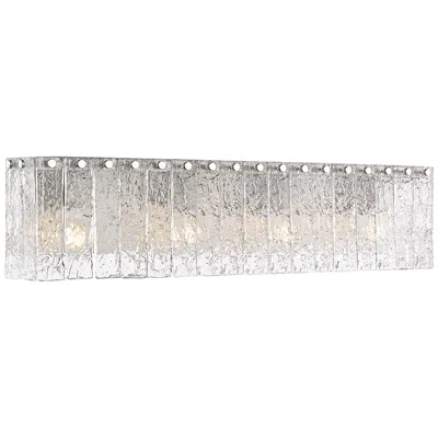 Z-lite Glacier 31 1/4"w Brushed Nickel 4-light Vanity Bath Light
