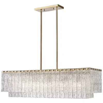 Z-lite Glacier 42 3/4" Wide Modern Gold 5-light Linear Pendant