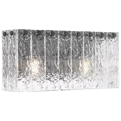 Z-lite Glacier 7" High Matte Black 2-light Wall Sconce