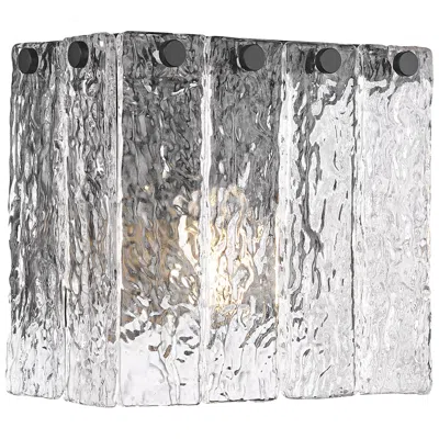 Z-lite Glacier 7" High Matte Black Wall Sconce