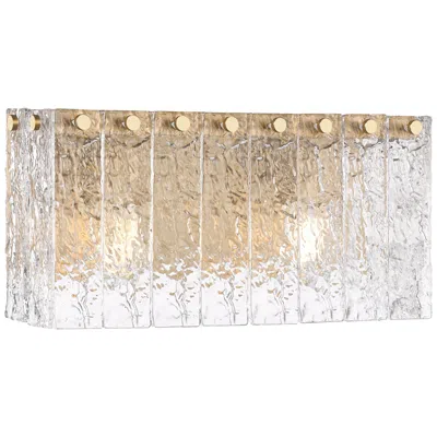 Z-lite Glacier 7" High Modern Gold 2-light Wall Sconce