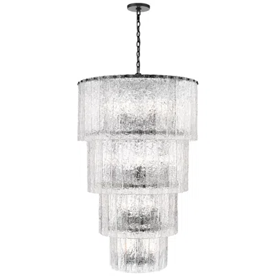 Z-lite Glacier By  Matte Black 31 Inch 18 Light Chandelier