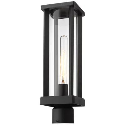 Z-lite Glenwood 15" High Black Outdoor Post Light