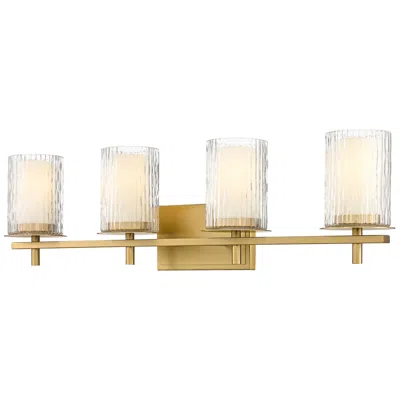 Z-lite Grayson 31"w Modern Gold 4-light Vanity Bath Light