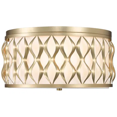 Z-lite Harden 16 1/4" Wide Modern Gold Drum Ceiling Light