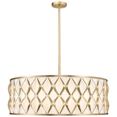 Z-lite Harden 32" Wide Modern Gold Drum Pendant Light
