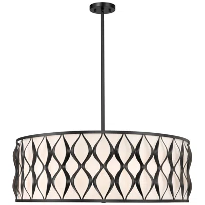 Z-lite Harden By  Matte Black 10 Light Pendant