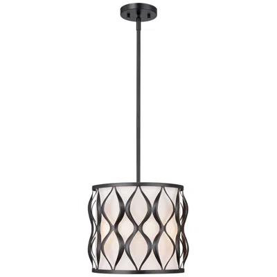 Z-lite Harden By  Matte Black 3 Light Pendant