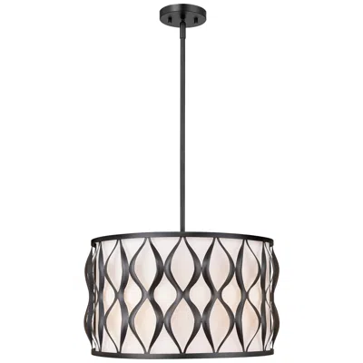 Z-lite Harden By  Matte Black 5 Light Pendant