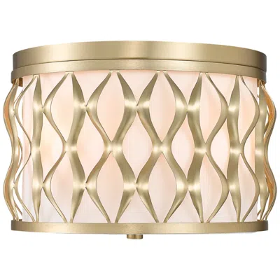 Z-lite Harden By  Modern Gold 3 Light Flush Mount