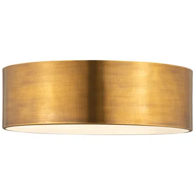Z-lite Harley 16" Wide Rubbed Brass Drum Ceiling Light