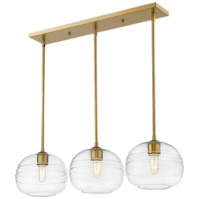 Z-lite Harmony 36" Wide Olde Brass 3-light Linear Pendant