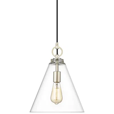 Z-lite Harper 11 1/2" Wide Brushed Nickel Cone Mini Pendant