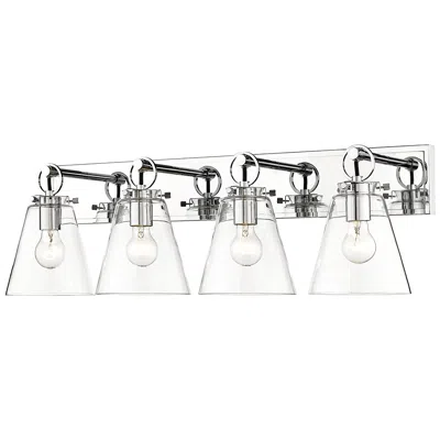 Z-lite Harper 31 1/4" Wide Chrome 4-light Vanity Bath Light