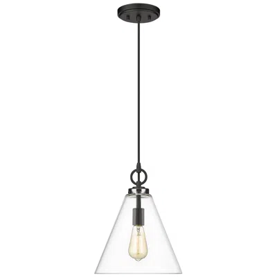 Z-lite Harper By  Matte Black 11.5 Inch 1 Light Pendant