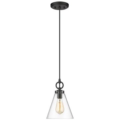 Z-lite Harper By  Matte Black 8 Inch 1 Light Pendant