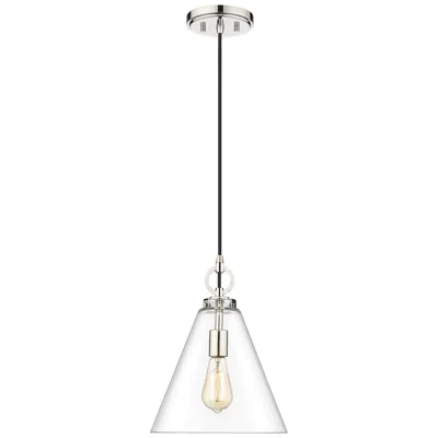 Z-lite Harper By  Polished Nickel 11.5 Inch 1 Light Pendant