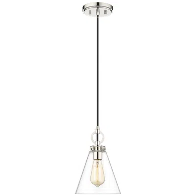 Z-lite Harper By  Polished Nickel 8 Inch 1 Light Pendant