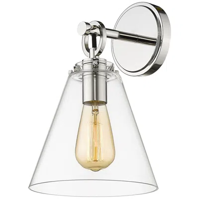 Z-lite Harper By  Polished Nickel 8 Inch 1 Light Wall Sconce