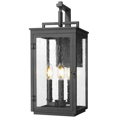 Z-lite Hartwell By  Sand Black 3 Light Outdoor Wall Light