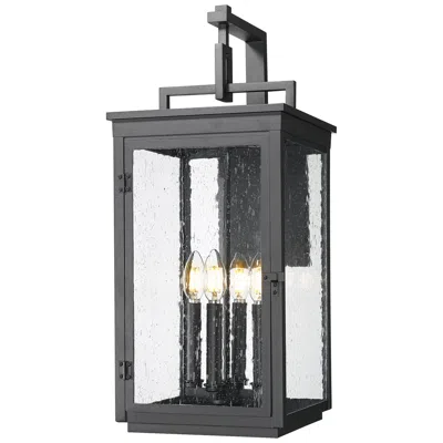 Z-lite Hartwell By  Sand Black 4 Light Outdoor Wall Light