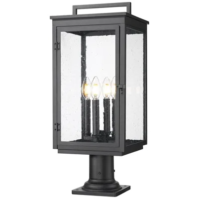 Z-lite Hartwell By  Sand Black 4 Light Pier Mounted Fixture