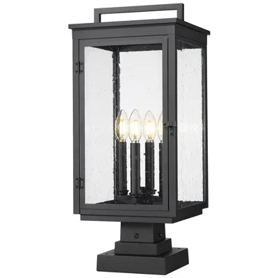 Z-lite Hartwell By  Sand Black 4 Light Pier Mounted Fixture
