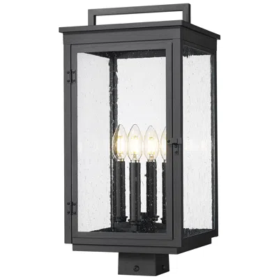 Z-lite Hartwell By  Sand Black 4 Light Post Mount Fixture