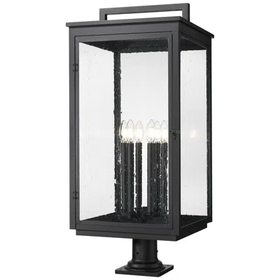 Z-lite Hartwell By  Sand Black 6 Light Pier Mounted Fixture
