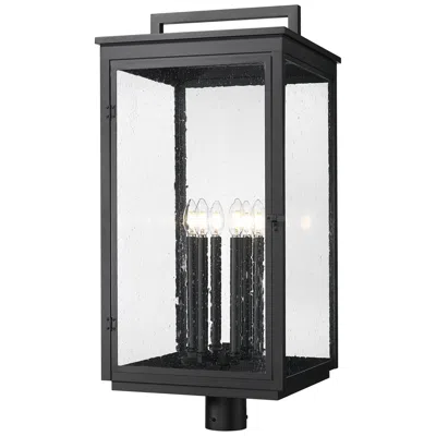 Z-lite Hartwell By  Sand Black 6 Light Post Mount Fixture