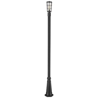 Z-lite Helix By  Black 109.25 Inch 1 Light Outdoor Post Mounted Fixture
