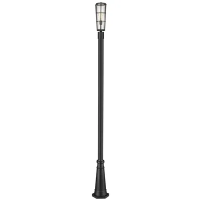 Z-lite Helix By  Black 113.25 Inch 1 Light Outdoor Post Mounted Fixture