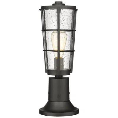 Z-lite Helix By  Black 18 Inch 1 Light Outdoor Pier Mounted Fixture