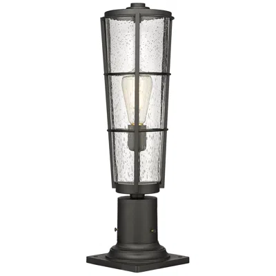 Z-lite Helix By  Black 21.25 Inch 1 Light Outdoor Pier Mounted Fixture