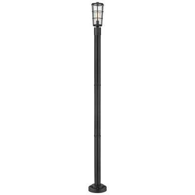 Z-lite Helix By  Black 88.75 Inch 1 Light Outdoor Post Mounted Fixture