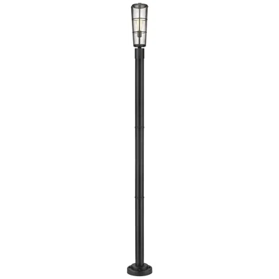 Z-lite Helix By  Black 93 Inch 1 Light Outdoor Post Mounted Fixture