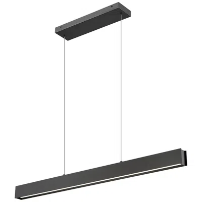 Z-lite Hudson 45" Wide Matte Black Led Linear Pendant