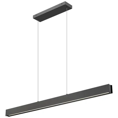 Z-lite Hudson 50" Wide Matte Black Led Linear Pendant