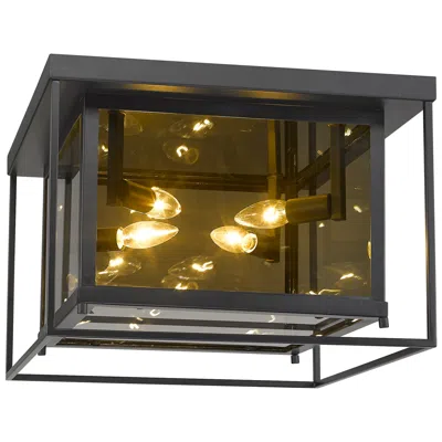 Z-lite Infinity By  Misty Charcoal 16 Inch 4 Light Flush Mount