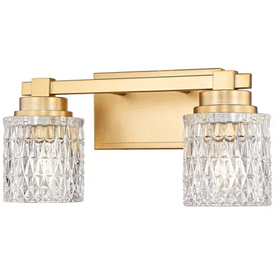 Z-lite Jacqueline Gold 2 Light Vanity With Clear Diamond Glass Shade