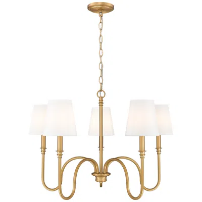 Z-lite Jisele By  30 Inch Rubbed Brass 5 Light Chandelier