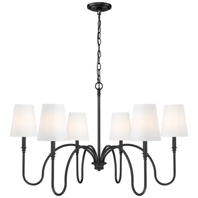 Z-lite Jisele By  41.75 Inch Matte Black 6 Light Chandelier