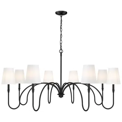 Z-lite Jisele By  58.75 Inch Matte Black 8 Light Chandelier