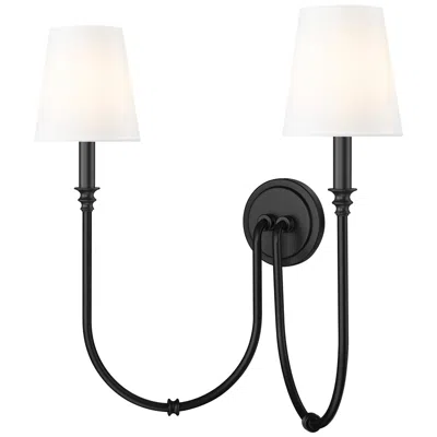 Z-lite Jisele By  Matte Black 2 Light Wall Sconce